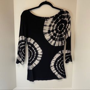 INC International Concepts Tie Dye 3/4 Sleeve Top